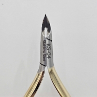 KỀM CẮT DA INOX BÁN NGUYỆT VÀNG- THÉP KHÔNG GỈ-MSP:KS04